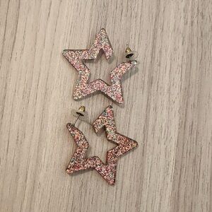 Glitter Star Earrings